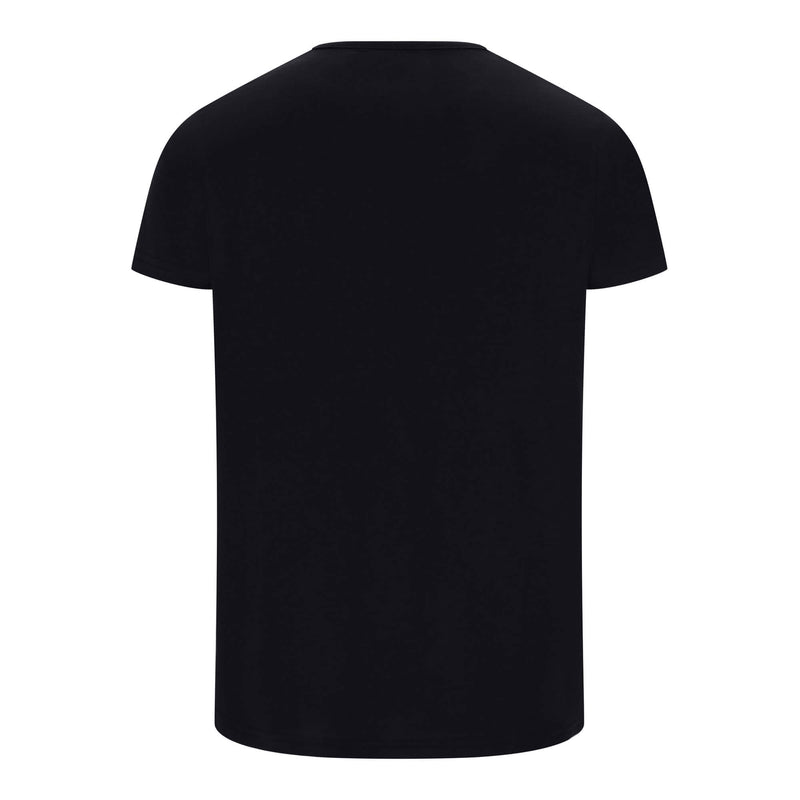 British menswear The Gent Newham crew neck t shirt in black with white Gent logo back view